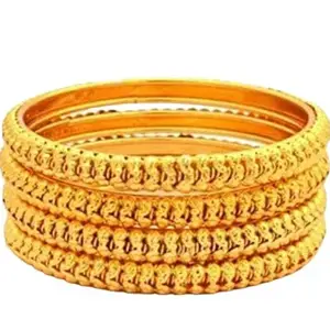 Sajshrungar Gold Plated Bangles for Women & Girls (Pack Of 4)_2.2