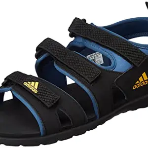 Adidas Men Synthetics YANET STRIPED Outdoor Sandal Black (UK-7)
