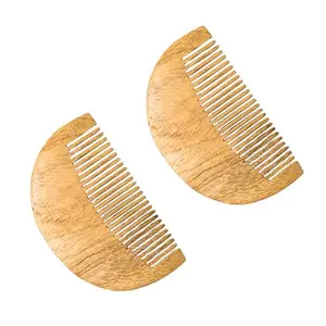 MICLAC Handcrafted Wooden Beard Comb for Smooth Detangling - Pack of 1