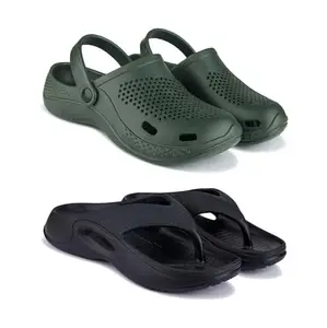 BERSACHE Lightweight Stylish Clog with Sole for Men-6068+6061 Multicolor