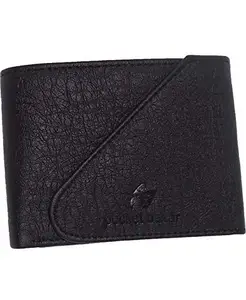 pocket bazar Men Casual Black Artificial Leather Wallet (5 Card Slots)