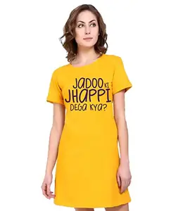 Stylish Cotton Blend Printed T-Shirt for Women | Casual Wear | Soft & Comfortable Fabric | Trendy Short Sleeve (Yellow_X-Large_Pack of 1)#4226