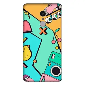 SKINADDA Skins for Mobile Compatible with REDMI Note 4 (Not Back Cover) Scratchless, Back & Camera Protector, Wrap Skins for REDMI Note 4; REDMI Note 4-JAM-023