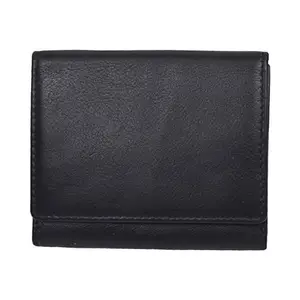 Leatherman Fashion LMN Genuine Leather Black Coin Purse for Unisex