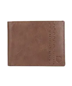 Urbano Fashion Men's Brown Casual, Formal Leather Wallet-8 Card Slots (wallet-0012-drbrown)