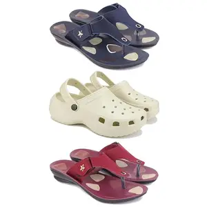 Trendy Open-Toe Sandals for Women – Soft Padded Footbed, Summer Wear | (COMBO-3)-1973-OO8-1974-7-EURO-38