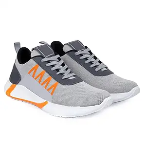 fasczo- Latest & Comfortable Casual Walking Comfortable Sports Running Shoes for Men Grey