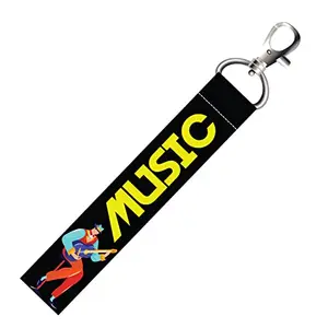 ISEE 360® Music Life Lanyard Bag Tag with Swivel Lobster for Gift Luggage Bags Backpack Laptop Bags Students Workers L X H 5 X 0.8 INCH