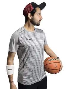 VATS Sports Men's Swift Seamer Sub T-Shirt Regular Fit H/S (Pack of 2) (Small, Grey)