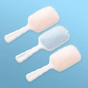 Homestic Hair Brush | Flexible Bristles Brush | Hair Brush with Paddle | Straightens & Detangles Hair Brush | Suitable For All Hair Types | Hair Brush Styling Hair | Set of 3 | Multi