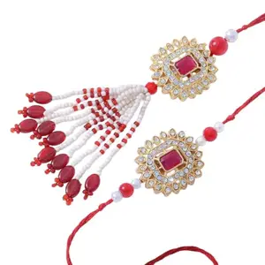 fnp Royal AD Bhaiya Bhabhi Rakhi – Premium Rakhi Set for Brother,Raksha Bandhan Combo,Roli Moli Chawali