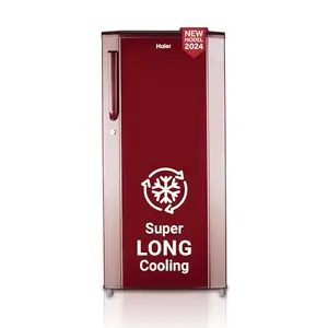 Haier 165 L 1 Star Direct Cool Single Door Refrigerator Appliance (2023 Model, HED-171RS-P, Red)