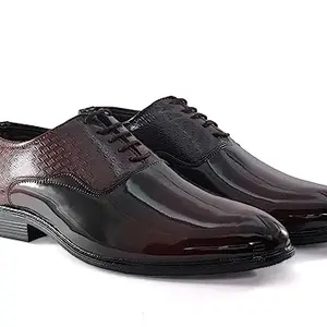 EL ADOR Cherry Formal Shoe's for Men (Cherry, Numeric_8)