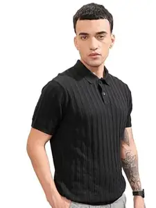 Highlander Men's Polo Tshirt | Flat Knit | Regular Fit | Polo T-Shirt for Man