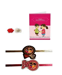 Rudram Arts Personalized Magnetic Rakhi for Kids Brother Sister Photo Rakhi Best Gifts Rakshabandhan For Brother Sister(Pack of 2)