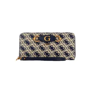 Guess Izzy PU Zipper Closure Casual Women's Multi Utility Pouch (Navy, Small)