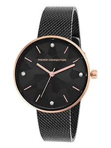French Connection Stainless Steel Analog Black Dial Women's Watch-Fcn00015E