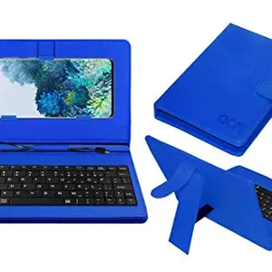 ACM Keyboard Case Compatible with Samsung Galaxy S20+ Mobile Flip Cover Stand Direct Plug & Play Device for Study & Gaming Blue