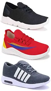 Camfoot Men's (1249-9287-9064) Multicolor Casual Sports Running Shoes 6 UK (Set of 3 Pair)