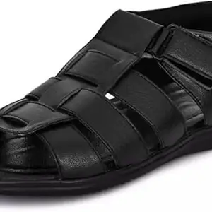Onbeat Men's Black Sandal & Floaters (numeric_12)