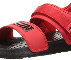 Puma Unisex Adult Softride Sandal High Risk Red Black Sandal-11 Kids UK (37510405)