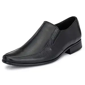 Burwood Men BWD 329 Black Leather Formal Shoes-9 UK (43 EU) (BW