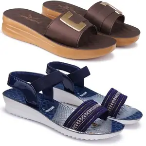 BERSACHE Extra Soft Classic Casual Slippers for Women with Regular wear | Ultra Soft & Flexibility Technology | HT-Slip(Com)-6154-1930 Multicolor