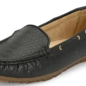 Karaddi Loafers for Women Ladies Comfort Girls College Black