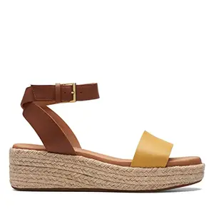 Clarks womens 26171871 Dark Tan Combi Wedge Sandal - 6 UK (26171871)