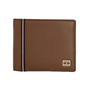 Tommy Hilfiger Gregor Mens Leather Global Coin Wallet Tan