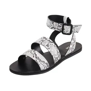 Mochi Women White Synthetic Leather Gladiator UK/6 EU/39 (33-426)