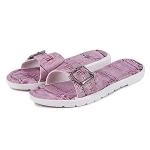 Joda Ghar Women's Slippers Indoor House or Outdoor Latest Fashion Pink FlipFlop Slipper for women - Eu Size 35 | UK Size 3 [Denim Buckle-Pink]