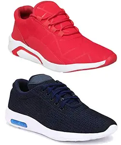 Axter Men Multicolour Latest Collection Sports Running Shoes - Pack of 2 (Combo-(2)-1243-11067)