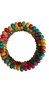 Fashion Diva Shop Wooden Bracelet - Pink Cuff Bracelet