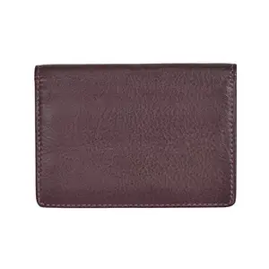 Leatherman Fashion LMN Genuine Leather Brown Unisex Business Card Holder(1 CC)