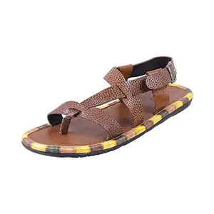 Metro Men Tan Leather Sandals 6-UK (40 EU) (18-1006)