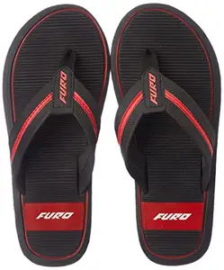 FURO Men's Black/Red Slipper (FF004 245_6)
