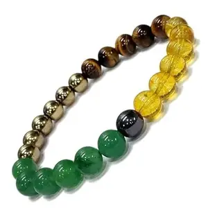 MYRA HANDCRAFTS Handmade Money Magnet Bracelet for Wealth & Prosperity | Citrine, Pyrite, and Green Aventurine Bracelet for Abundance | Attract Money & Good Luck (Pack of 1)