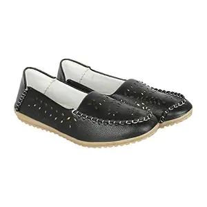 RazMaz Laser Loafer, Casual Sneaker Shoes for Women | Lightweight and Stylish | Ideal for Walking, Office, Party and Everyday use Black