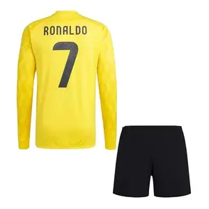 Al Nasser Full Sleeve Jersey Ronaldo Tshirt 2025 with Shorts for (Kids,Boys&Men)(8-9Years) Multicolour