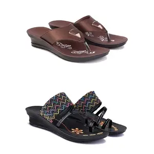 Stylish Slipper,soft and lightweight Slippers for women's SIY-(COMBO-2)-2111-1952-6