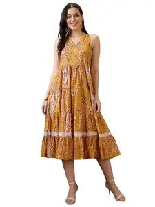 Globus Women Dress (GS574233_Yellow_XL)