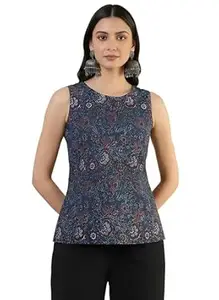 Pinkmint Women’s Printed Sleeveless Top for Women & Girls | Pure Cambric Cotton Fabric | Regular Fit | Soft, Breathable| Ideal for Casual, Daily, Office & Summer Wear (Available in Plus Size)
