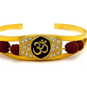 Cuff Bracelet for Men | Hand Bands for Boys | Wrist Bracelets for Man | Fashion Jewellery Accessories | Stylish Minimal Jewelry rudra ksha bangles kada Free size