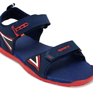 Sparx Men N.Blue Red Outdoor Sandals-9 UK (43 1/3 EU) (SS0473G_NBRD0009)