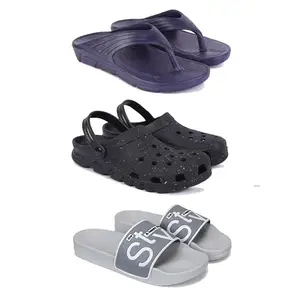 Men's Sandals | Lightweight Wear| Stylish & Easy to Wear For Men's PCV-SAN-(3-COMBO)-3153-3058-1589-9