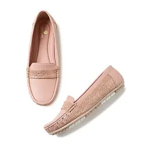 Marc Loire Women Comfortable Slip On Flat Loafer Ballet; Casual and Formal Footwear (Nude 01, 8)