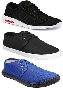 WORLD WEAR FOOTWEAR Soft Comfortable and Breathable Canvas Slip-On Casual Shoes for Men (Multicolor, 9) (S13166)
