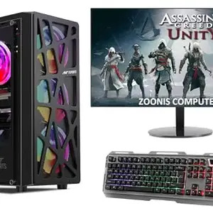 Zoonis Gaming Desktop (Core i5 4570 Processor/512 SSD/16GB Ram/GT 730 4GB DDR5 Graphic Card/ 19Full HD Monitor/Gaming keyboard Mouse & wifi Ready to Play