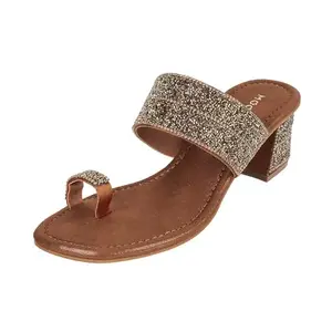 Mochi Women Antic Gold Ethnic Synthetic Sandals UK/6 EU/39 (40-184)